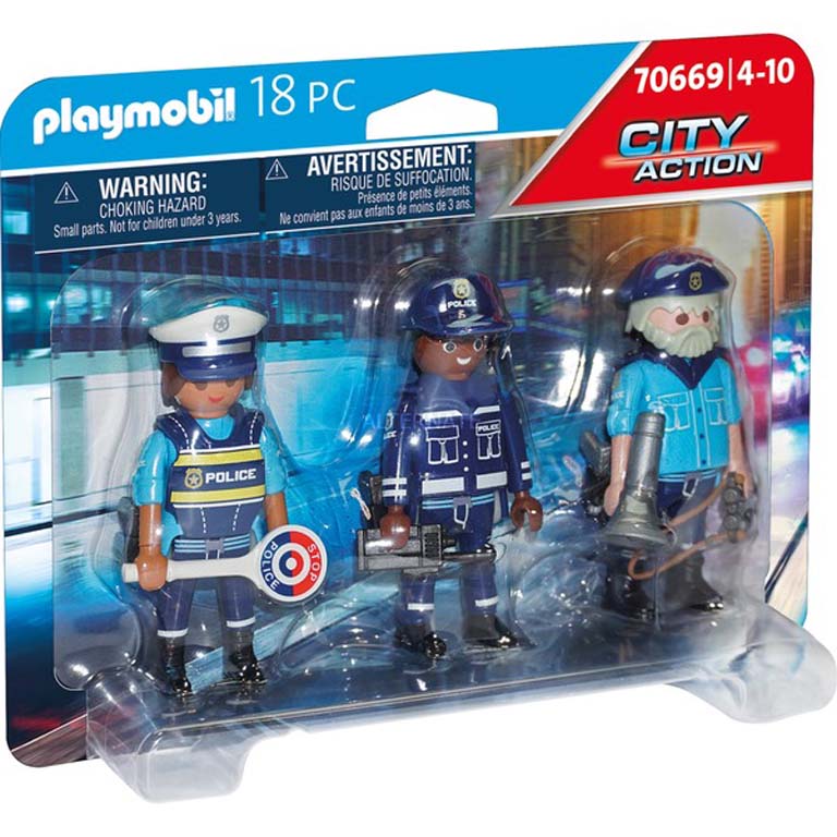 PLAYMOBIL SET FIGURAS POLICIA 70669