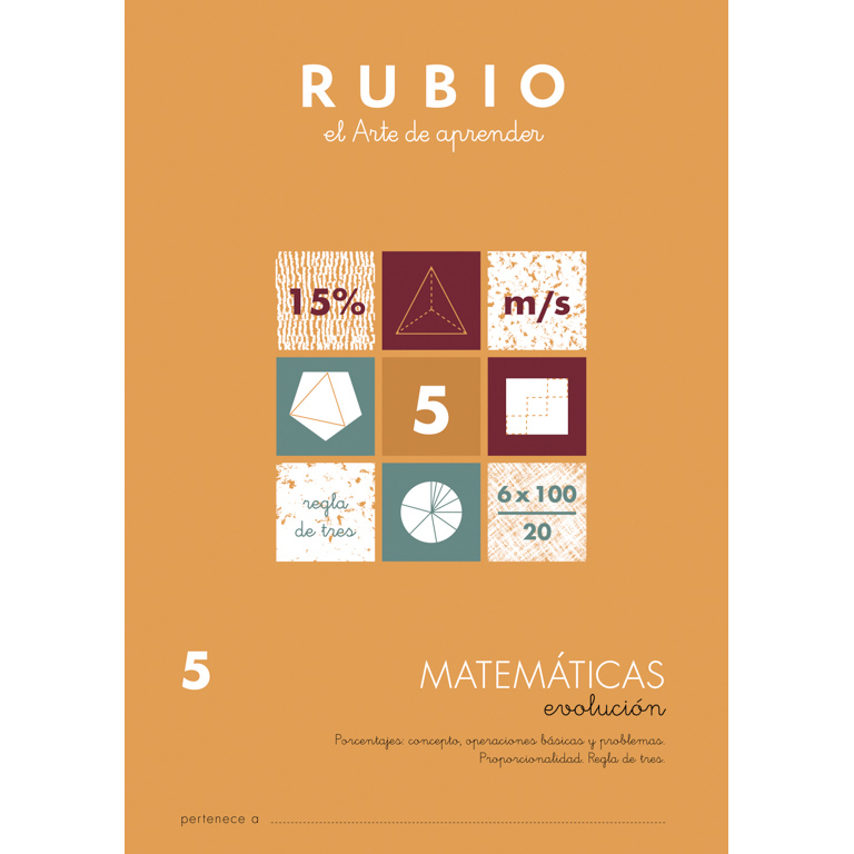 Cuaderno Rubio Matematica Evolution 5 10 unidades